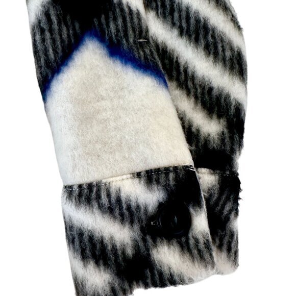 ANINE BING Oakley Cream Tartan Plaid Oversized Jacket / Coat Size L NWOT - Picture 10 of 15